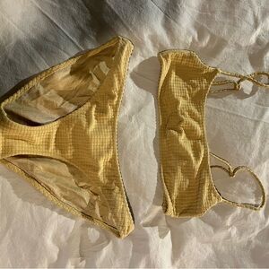 Triangl Swimwear Gold Textured Bikini